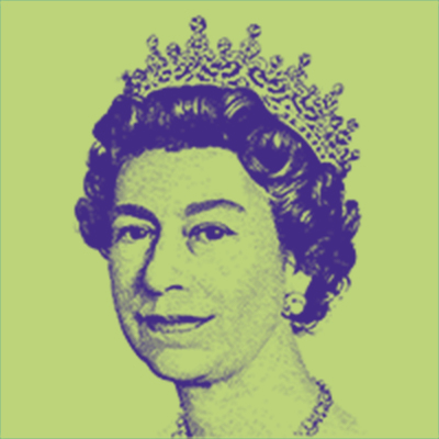 Queen Elizabeth II in green
